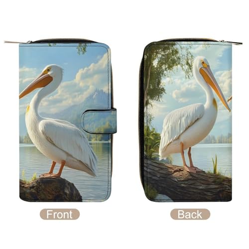 Two White Pelicans Womens Wallet RFID Blocking Genuine Leather Multi Credit Card Large Capacity Clutch Travel Purse3