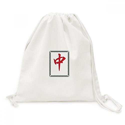 Sac à dos cordon Mahjong en toile pour ranger vos affaires légères