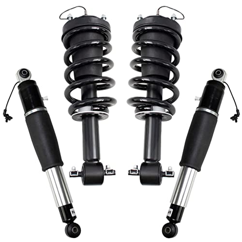 Image of TRQ Front Rear Loaded Strut Spring Assembly Shock Absorber LH Driver RH Passenger Side Pair 4pc Set for Chevy GMC Suburban Tahoe Yukon Z95 MagneRide MRC