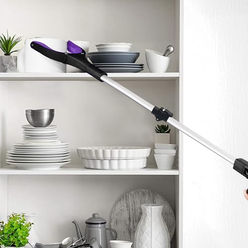 2 Pack 32 inch FDA Registered GrabRunner Heavy Duty(up to 10 lbs) Reacher Grabber Tool with Strong Magnetic (New Purple) - Image 7