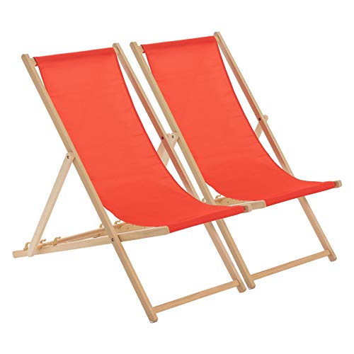 Tumbona de madera para exteriores con tumbona de lona para adultos, ideal para jardín, patio, playa, camping, paquete individual, cómodo asiento de relajación