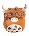 WeightedPlush 12â€™â€™ Scottish Highland Cow Plush Toys Cute Soft Highland Cow Stuffed Animal Pillow Kawaii Brown Fluffy Cow plushie for Kids Girls Boys Birthday Valentines Day