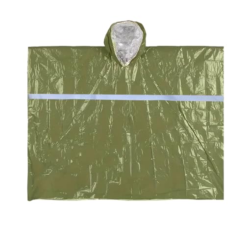 High Visibility Emergency Survival Poncho with Reflective Strips