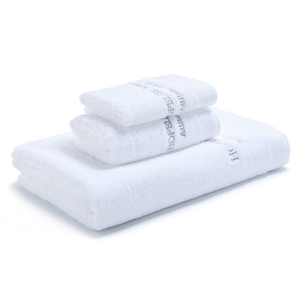 3pcs Set Towel Set Square Rectangle Face Bath Towel Solid Color Strong Water Absorption Use for Home Color