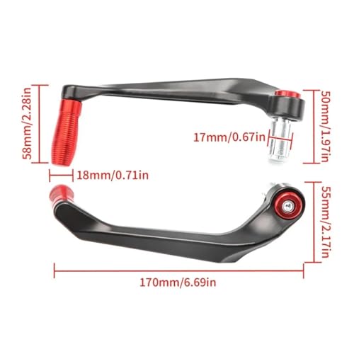 Protège-mains de moto universels pour guidon de 7/8 pouces et levier de frein