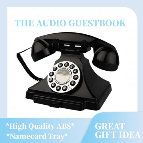 Libro de visitas con audio para mensajes en celebraciones y funerales teléfono fijo negro 22cm 8
