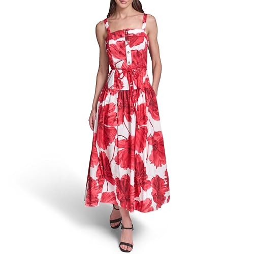 Image of Karl Lagerfeld Women's Sleeveless Rope Belt A-line Maxi Dress