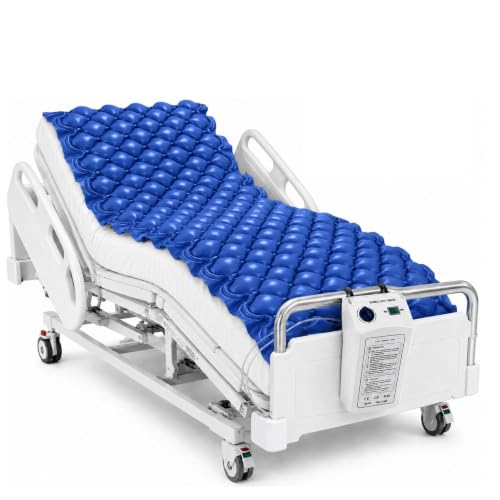 Colchón antiescaras de Aire alternante, Modelo CA02,Color Azul, COMPRESOR SILENCIOSO ,PVC médico, para escaras Grado I, Peso soportado 130kg, Medidas 200 x 90 x 7, 130 Celdas - Marca española