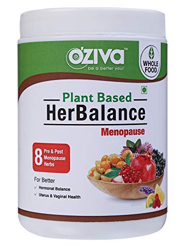 OZiva Plant Based HerBalance for Menopause,(with Black Cohosh, Lodh Bark, Licorice, Red Clover & More) for Hormonal balanace & Better Vaginal Health(0.55 lbs) (0.55 lbs)