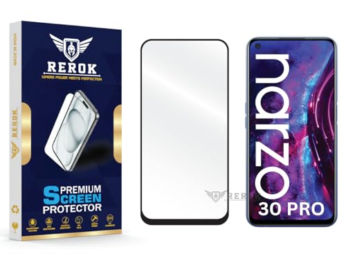 Image of Gorilla Tempered Glass Screen Protector Compatible with Realme Narzo 30 Pro [Pack of 1] | Edge-to-Edge, Bubble-Free, Case Friendly, Easy Installation Kit