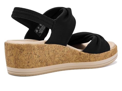 Image of LifeStride Womens Riley Slingbacks Black Linen Fabric 11 M