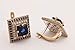 Turkish Handmade Jewelry Small Square Shape Sapphire and Round Cut Topaz 925 Sterling Silver Jewelry Set Earrings,Pendant and Ring Size Option