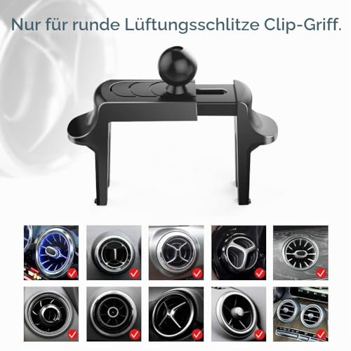Kaome Handyhalterung für Runde lüftungen Mercedes Benz Handyhalterung Auto Lüftung Einhandbedienung Kratzschutz KFZ Handy Halterung für… – Ansicht 6