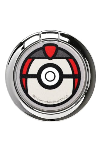 iFace Finger Ring Holder ポケットモンスター/ポケモン スマホリング 薄型 フラットタイプ (タイマーボール)【iPhone/Android対応 360度回転 リングホルダー アイフェイス 落下防止 スタンド スマートフォン リング