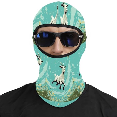 Pasamontañas para hombres y mujeres con diseño impreso, máscara facial térmica para clima frío, equipo para moto y esquí para invierno miniatura 3