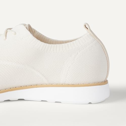 Amazon Essentials Women's Knit Oxford Dress Sneaker, White, 13
