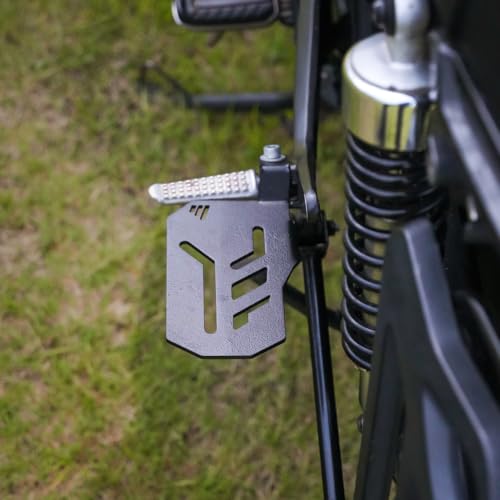 Image of M TECHNICS Ladies Footrest Left Side for CB350 RS | Black Powder Coated Passenger Foot Support | Extended Ladies Foot Peg (Left Side) for CB350 RS | CB350 RS Ladies footrest