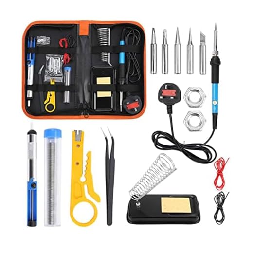 60W Premium Soldering Iron Kit with 15 Pieces