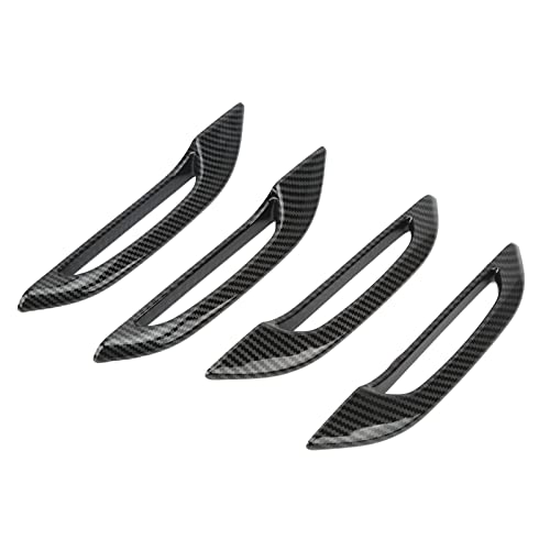 Couverture de poignée de porte de voiture en fibre de carbone style élégant pour modèle