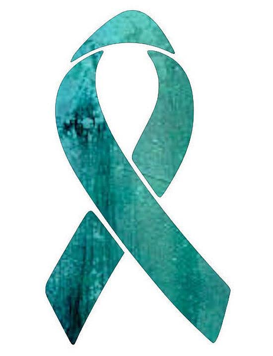 RIBBON Stencil Raise Awareness Breast Cancer 8" x 10