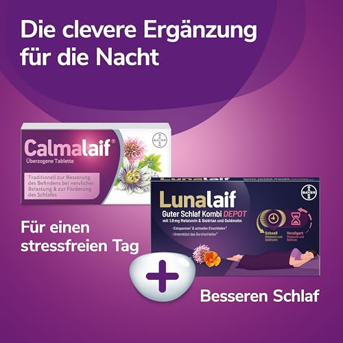Calmalaif I pflanzliches Arzneimittel mit Extrakten aus 4 Heilpflanzen I bei Stressbeschwerden wie innerer Unruhe und Anspannung I 1 x 40 Tabletten