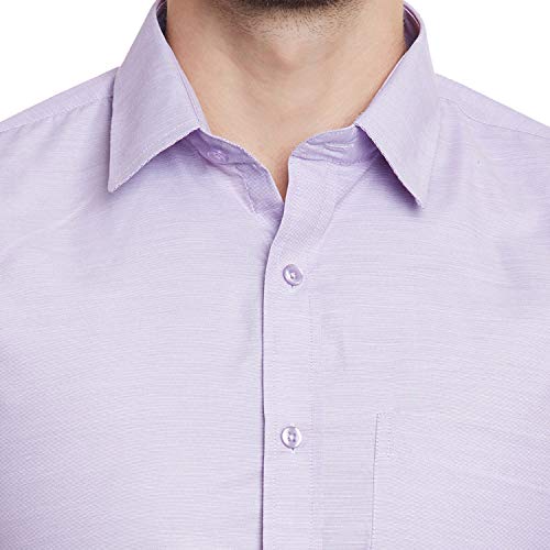 Image of Hancock English Solid Slim Fit Cotton Rich Formal Purple