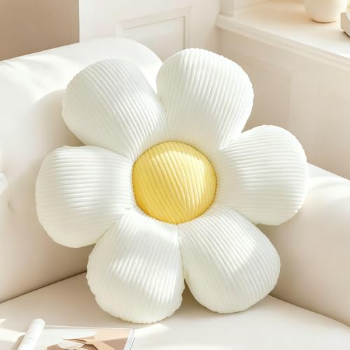dellyy Coussin Fleur Jaune Rempli, Coussin Fleuri pour Canapé, Coussin Décoratif, Parfait pour Chambre, Bureau, Salon, Canapé, Balcon, Coussin Fleur Enfant,...