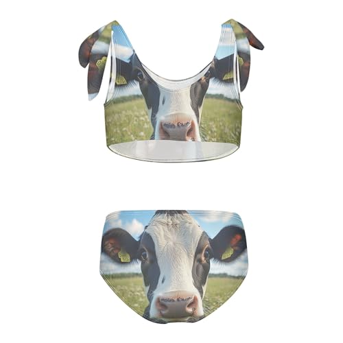 Cow Green Meadow Girls Bikini Sets 2 Piece Swimsuits Bathing Suit Swimwear2