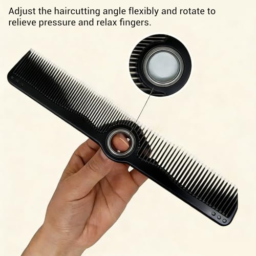 Peine Barbero Negro con Giro y Fidget Spinner miniatura 2