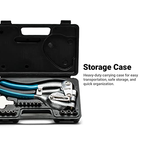 Capri Tools Cp21050 21050 Metal Hole Punch Set With Puncher 16 Piece, Black #TOP4