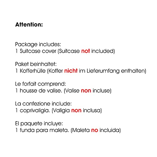 Youth Union Suitcase Cover 18-32 Inch Bamboo Charcoal Fiber Luggage Cover Polyester Clear Travel Luggage Trolley Case Cover Protector