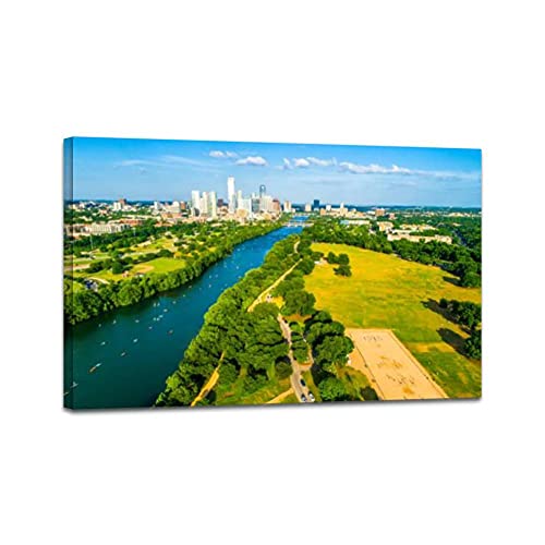 Wall Art Picture on Canvas Zilker Park and Town Lake...