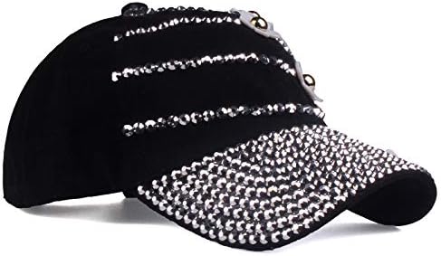 LUCKYBUNNY Women Bling Baseball Cap with Flower, Vintage Adjustable Low-Profile Dad Hat Sport Strapback Caps for Ladies - Image 3