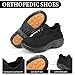 Womens Orthopedic Walking Shoes Breathable Comfortable Plantar Fasciitis Ortho Sneakers Arch Support Non Slip Work Shoes Casual Slip On Trainers Fashion Nurse Shoe