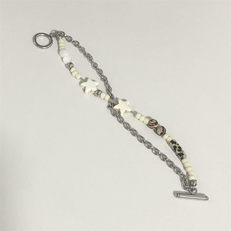 Y2K Accessories Jewelry Gyaru Aesthetic Stars Charms Bracelet Downtown Girl Acubi Grunge Chain Stuff Coquette Clothes4