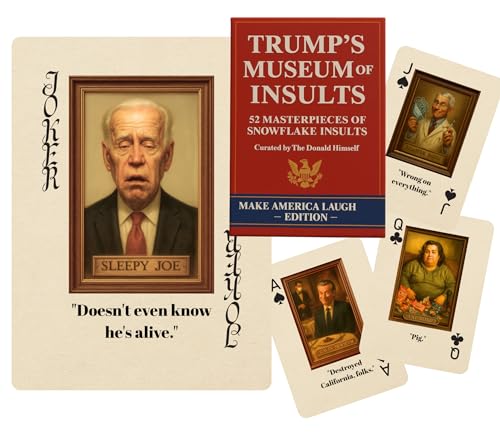 Wild Decks Trump Insults Playing Cards 52 Iconic Insults & Nicknames Fully Illustrated Poker Size Deck