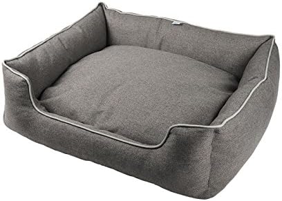 Messy Mutts Loft Bolster Dog Bed with EVERFRESH Probiotic Technology for Natural, Non-Toxic Odor Control, Medium
