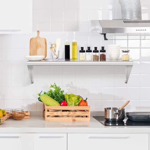 Chingoo Stainless Steel Shelf 12 X 48 Inch, 350 Lb Load Capacity, Commercial Wall Mount Stainless-Steel Shelves For Restaurant, Kitchen, Home & Hotel #TOP1