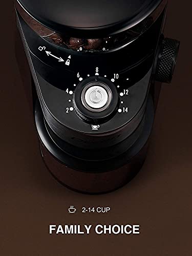 Molinillos de Cafe Electricos, 200W Molinillo de Cafe Eléctrico con Sistema de Molienda de Un Solo Toque, 14 Tazas y… - Imagen 7