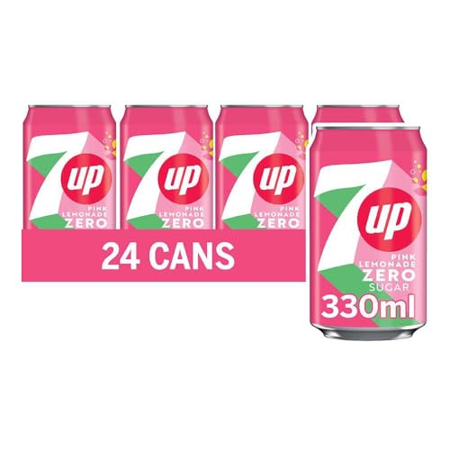 7UP Zero Pink Lemonade 330ml Can (Pack of 24)