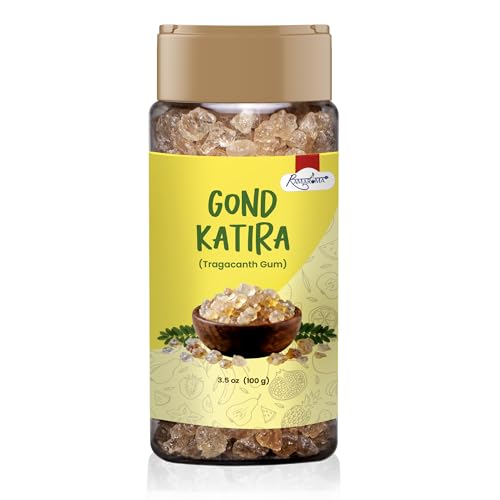 Gond Katira (Ayurvedic Katira) Organic, Katira Gond Indian Gum, Gond Katira Pure Organic, Edible Gum, All Natural, Salt-Free | Vegan | No Colors | Gluten Friendly | NON-GMO, 3.5oz (100g)
