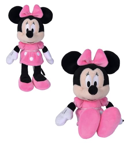 Disney - Minnie, 20 cm, Robe Rose, Peluche, à partir de 0 Mois