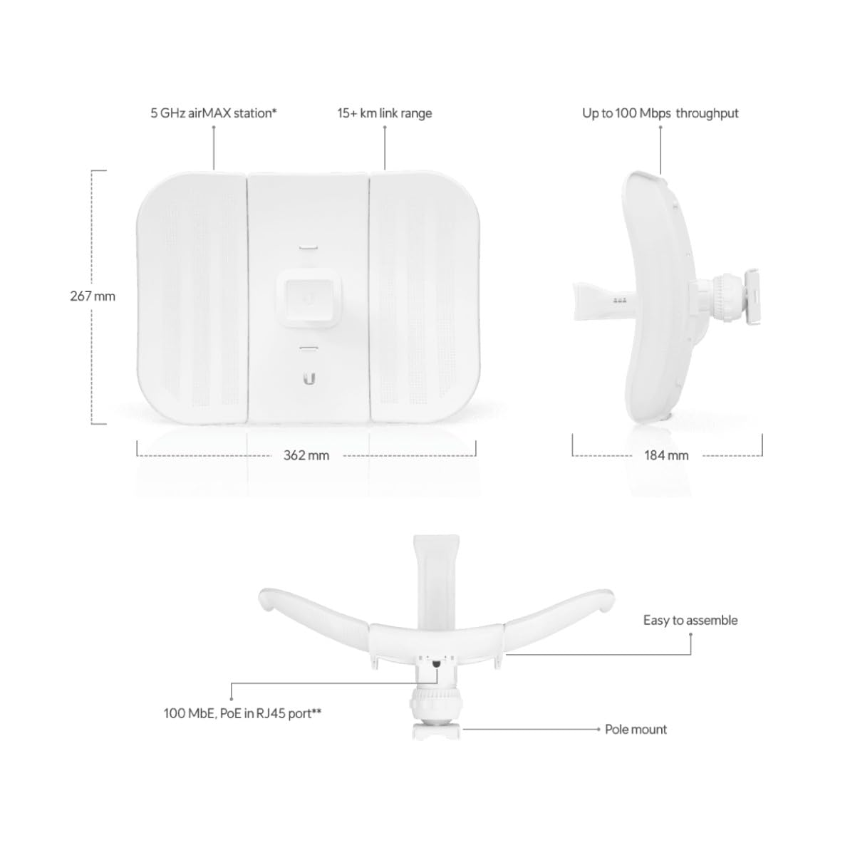 Image secondaire de QUINIUS BeConnect! Antenne sans fil Ubiquiti LBE-M5-23