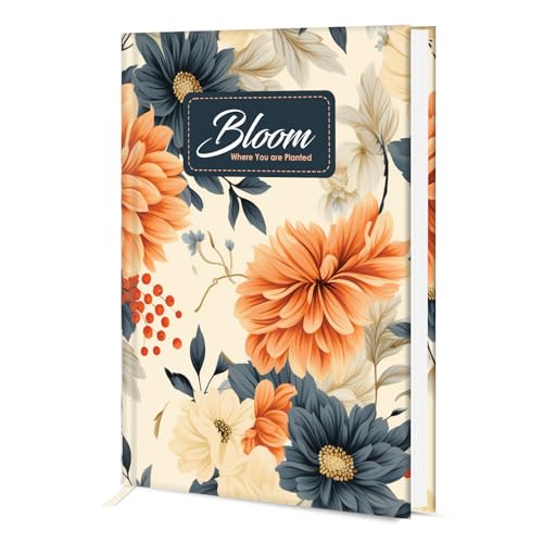 Image of Hard Bound Notebook for Girls & Women | A5 Ruled Journal | 192 Pages | 80 GSM Premium Paper | Designer Laminated Cover | Ribbon Bookmark | Notebook for School, College, Office, Journaling & Note Taking (DM4020)