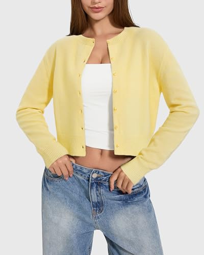 MOOSLOVER Women Cropped Cardigan Sweaters Long Sleeve Button Up Fall Fashion Knit Top Trendy Y2k Outfits2