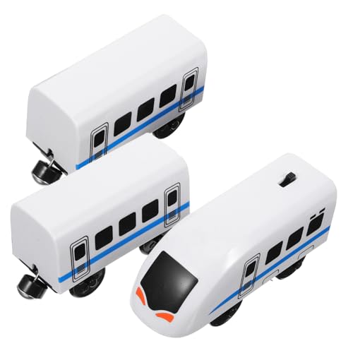 Milisten Trenino Elettrico Telecomandato per Compatibile Piste in Legno Magnetico per Feste e Compleanni Portatile