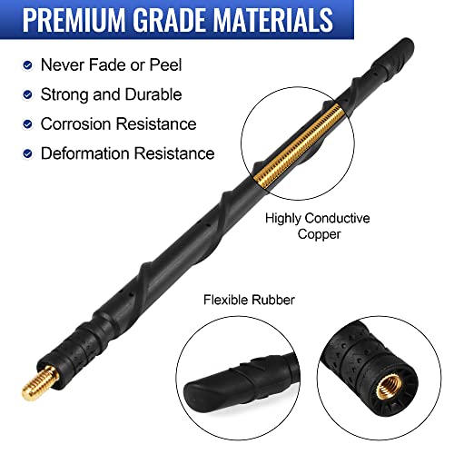 VOFONO Antena para Jeep Wrangler Gladiator Rubicon Sahara Sport Unlimited JK JL JT 2007-2023, substi