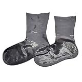 Rubberfashion Latex Socken kurz - Rubber Latexsocken Knöchel lang - Latex Strümpfe für Damen und Herren Schwarz 0.4mm XL/Schuhgröße: 45-47