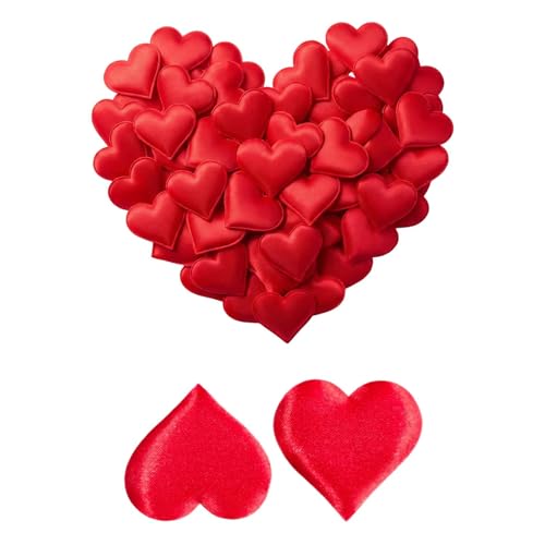100 Pièces Cœurs Décoratifs Rouges 3,5 cm – Confettis Cœurs Réutilisables pour Saint-Valentin, Fiançailles, Mariage, Décoration de Table Anniversaire...