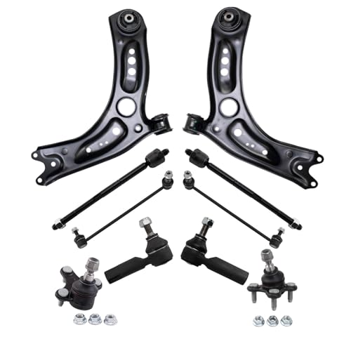 TRQ Front Steering & Suspension Kit Compatible with 2015-2016 Audi A3 2015-2018 Volkswagen e-Golf 2015-2020 Golf 2015-2019 Golf SportWagen